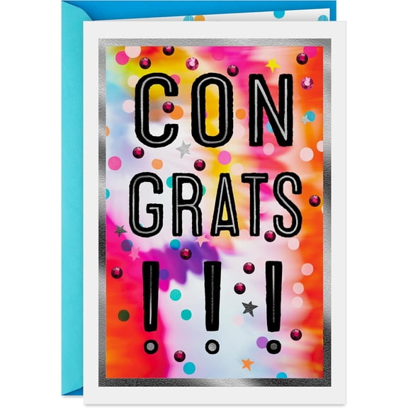 Pink Gems Graduation Card (You'll Wow the World) for Daughter, Niece, Sister, Friend