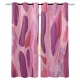 thumbnail image 1 of Pink Geometric Blackout Curtains for Bedroom/Living Room, Thermal Insulated Kitchen Curtains, Contemporary Abstract Art Grommet Darkening Window Treatment Drapes 42"x63"x2, 1 of 8
