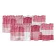 thumbnail image 1 of Pink Geometric Curtain Valances for Windows, Kitchen Valance Window Treatments Panel 2 Pack, Watercolor Ombre Modern Abstract Art Rod Pocket Short Curtains for Bathroom Bedroom 42 x 18 Inch, 1 of 8