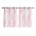 thumbnail image 1 of Pink Geometric Kitchen Curtains Window Panels, Morocco Modern Simple Abstract Aesthetic Insulated Window Treatment Curtain, Grommet Curtains for Bedroom/Living Room/Bathroom, 2 Piece 42"Wx54"L, 1 of 8