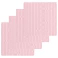 thumbnail image 1 of Pink Geometric Kitchen Dish Towels for Drying Dishes Set of 4, Modern Minimalism Solid Color Striped Waffle Weave Microfiber Hand Tea Bathroom Towels Quick Dry & Absorbent Towel 12x12, 1 of 7
