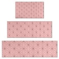thumbnail image 1 of Pink Geometric Lattice Pattern Kitchen Rugs Sets Of 3,Kitchen Runner Rugs Non Skid Washable,Decorative Kitchen Floor Mats for Kitchen,Sink,Laundry,17"x30"+ 17"x47" + 17"x59", 1 of 6