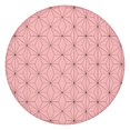 thumbnail image 1 of Pink Geometric Lattice Pattern Round Fitted Tablecloth with Elastic Edge,Dining Table Cover Waterproof,Outdoor Round Tablecloth for Camping,Dining,Indoor and Outdoor, 1 of 7