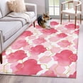 thumbnail image 1 of Pink Geometric Moroccan Area Rugs 4'x6', Washable Small Throw Rugs for Office Bathroom, Abstract Art Pink Ombre Modern Indoor Outdoor Rug Non-Slip Low Pile Carpet Runner Reversible Floor Mats, 1 of 8