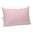 thumbnail image 1 of Pink Geometric Pillow Covers, Linen Long Throw Pillow Case, Modern Minimalism Solid Color Striped Holiday Pillow Protector Decorative Cushion Cover for Living Room/Bedroom 12" x 20", 1 of 8