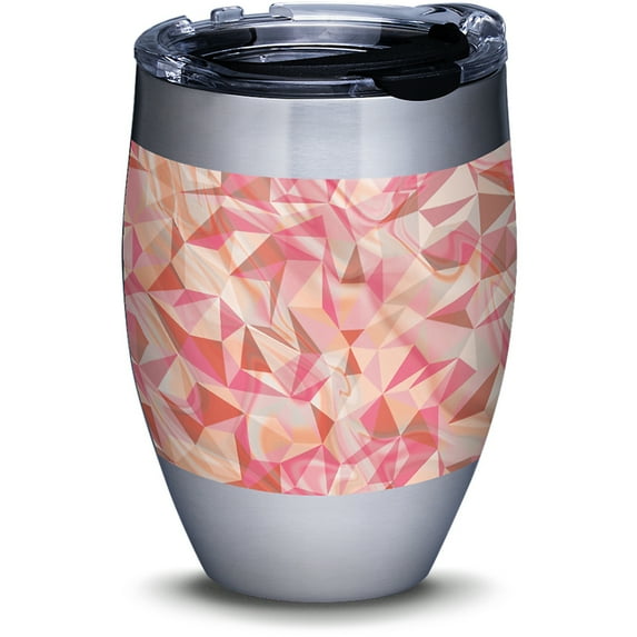 Pink Geometric Shapes 12 oz Stainless Steel Tumbler with lid