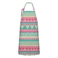 thumbnail image 1 of Pink Geometric Stripe Pattern Apron-Garden Aprons for Women with Pockets-Cotton Linen Waterproof Kitchen Cooking Gardening Aprons Adjustable for Kitchen,Cooking,BBQ and Salon 33x27 Inch, 1 of 7