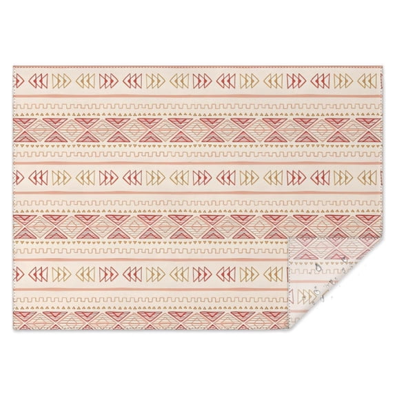 Pink Geometric Striped Pattern Rectangle Tablecloth 60"x84",Waterproof Polyester Rectangle Table Cloth, Wipeable Spillproof Polyester Tablecloth for Dining, Camping, Indoor and Outdoor