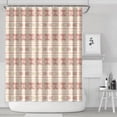 thumbnail image 1 of Pink Geometric Striped Pattern Shower Curtain 72"x84" ,Bathroom Decorative Shower Curtains Set with 12 Hooks,Modern Waterproof Washable Shower Curtain, 1 of 6