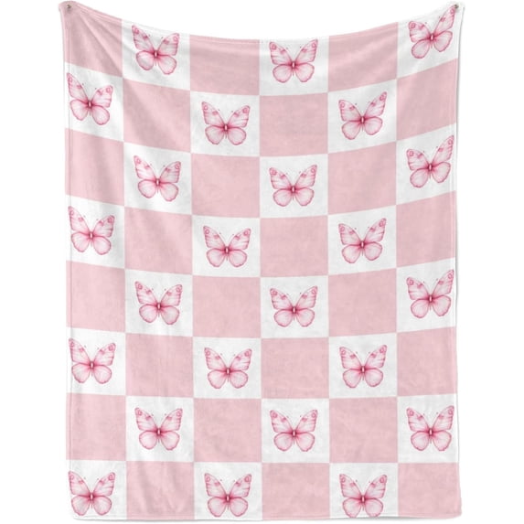 Pink Ghost Blanket for Girls Women, Cozy Halloween Blankets for Living Room, Sofa, Bed,