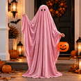 thumbnail image 1 of Pink Ghost Costume for Adults, Soft Ghost Sheet Costume with Eye Holes, Loose Full Body Sheet Ghost Costume for Halloween Group Party Cosplay, 1 of 6