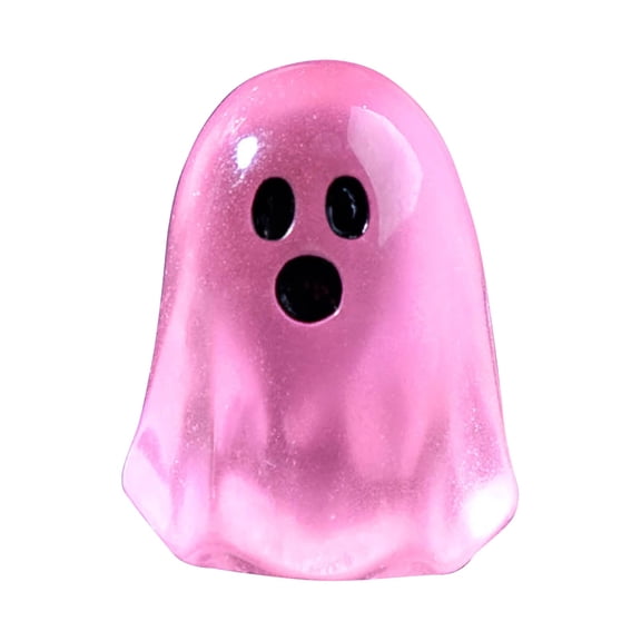 Pink Ghost Decor Cute Ghost Decor Halloween Ghost Decor Pink Halloween Decor Small Spooky Accent for Desktop Shelf Home Party 1 Pack