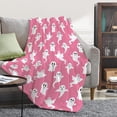 thumbnail image 1 of Pink Ghosts Blanket for Girls Women Kids Fleece Lightweight Throws Blanket Spooky for Boys Soft Flannel Blankets Decorations-40 x50, 1 of 6
