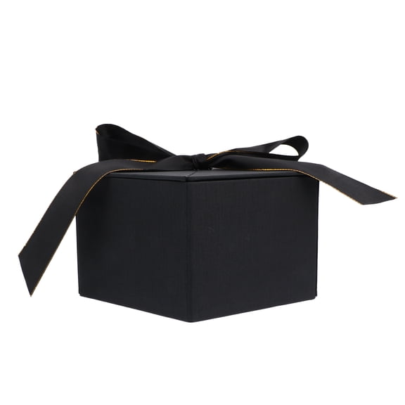 Masteelf Elegant Hexagon Shaped Chocolate Packing Box for Valentine's Day Gift Made of Premium Black Paper
