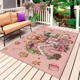 thumbnail image 1 of Pink Gingerbread Christmas Outdoor Rug 5x7 Ft, Non Slip Washable Area Rug, Xmas Tree Gift House Star Patio Rugs Carpet Runner, Large Floor Mat for Indoor/Outdoor Deck Porch Camping, 1 of 8