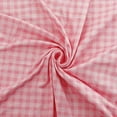 thumbnail image 1 of Pink Gingham Plaid DBP Fabric - Double Brushed Polyester 4 Way Stretch - 1 yard, 1 of 3