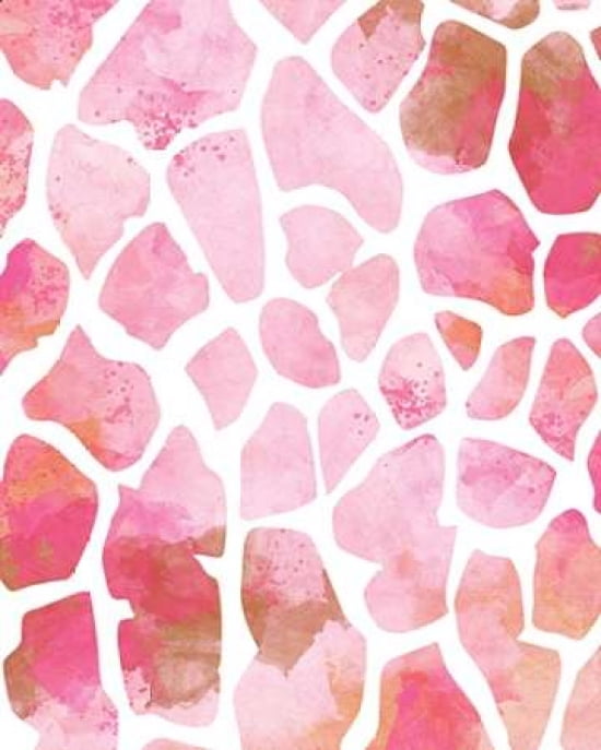 Pink Giraffe Paint Pattern Canvas Art - Amy Cummings (24 x 30)