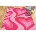 thumbnail image 1 of Pink Girl Room Rugs, Heart Rug, Pink Hearts Rug, Children Rug, Girl Room Rug, Customs Rug, Easy To Clean Rug, Colorful Rug, Cool Rug, 3.9'x5.9' - 120x180 cm, 1 of 5