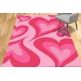 thumbnail image 1 of Pink Girl Room Rugs, Heart Rug, Pink Hearts Rug, Children Rug, Girl Room Rug, Customs Rug, Easy To Clean Rug, Colorful Rug, Cool Rug, 2'x3' - 60x90 cm, 1 of 5