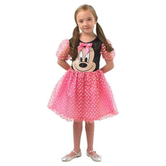 Pink Girls Puffball Minnie Mouse Costume