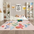 thumbnail image 1 of Pink Girls Rugs For Bedroom, Washable Kids Rugs For Palyroom, Non Slip Soft Butterfly Area Rugs For Kids Room Nursery, Soft Carpet For Daycare Tent Dorm Living Room Indoor Decor 2x3ft, 1 of 6