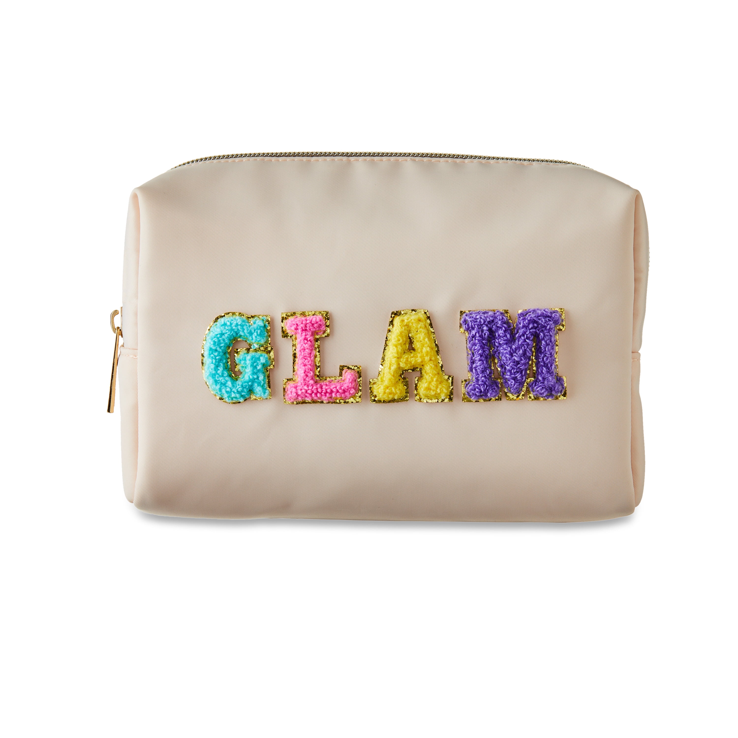 Pink Glam Cosmetic Pouch, 6 in x 9 in