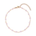 thumbnail image 1 of Pink Glass Round Stainless Steel Rose Gold ION Plated Beaded Station Bracelet for Women Jewelry Birthday Gifts for Women Size 7.5-9" Birthday Gifts, 1 of 7