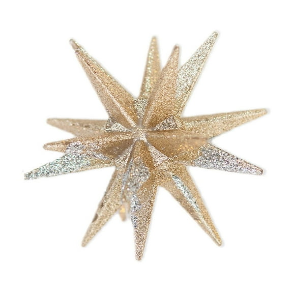 Pink Glitter Christmas Ornament With 3D Star Design – Shiny Hanging Decoration For Tree, Party, And Holiday Home Decor