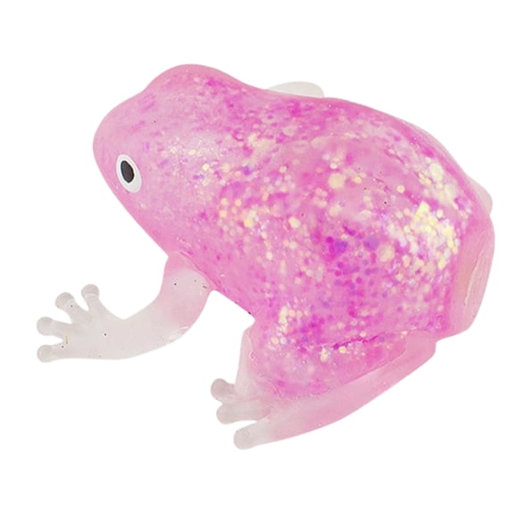 Pink Glitter Frog Squeeze ToysforAdults Squeeze ToysforAdults Stress BallsforAdults Desk Use 1 Pc