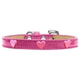 thumbnail image 1 of Pink Glitter Heart Widget Ice Cream Dog Collar, Pink - Size 16, 1 of 1