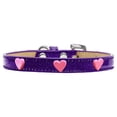 thumbnail image 1 of Pink Glitter Heart Widget Ice Cream Dog Collar, Purple - Size 14, 1 of 1