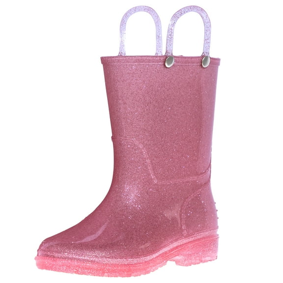 Pink Glitter Rain Boots, size 10