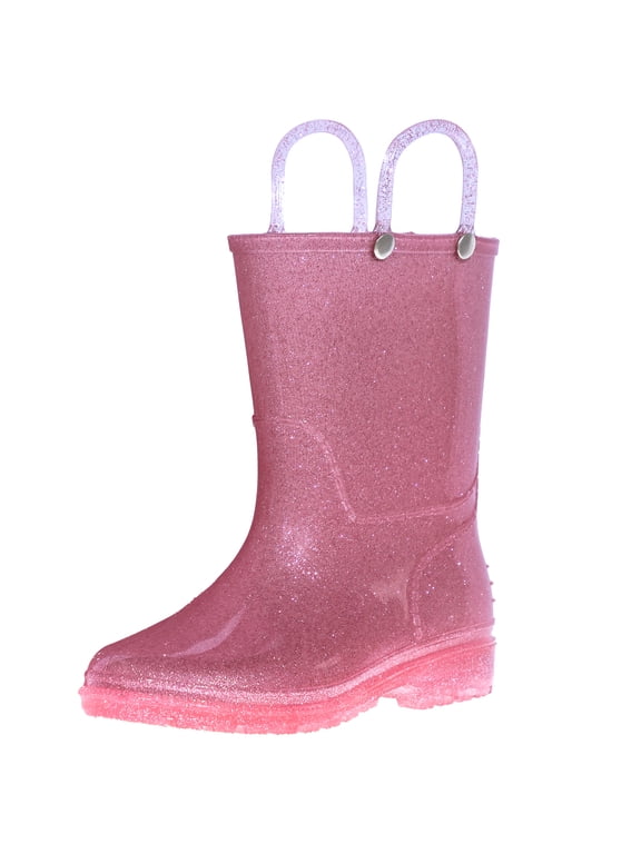 Pink Glitter Rain Boots, size 1