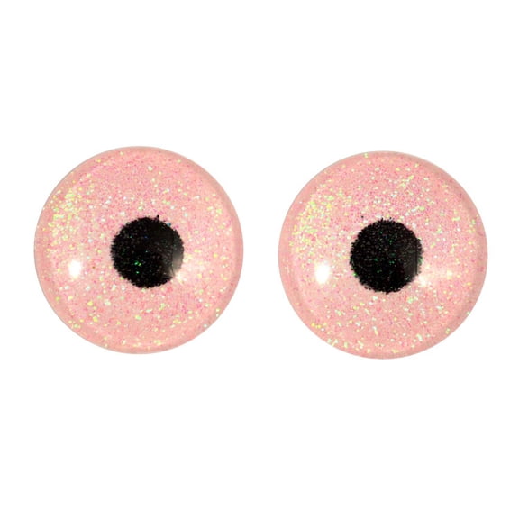 Pink Glitter Sparkling Glass Eyes