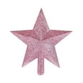 thumbnail image 1 of Pink Glitter Star Tree Topper - 8 Inch Christmas Tree Topper Decoration, Sparkling Treetop for Xmas Holiday Party Home Decor, 1 of 4
