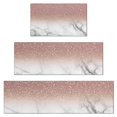 thumbnail image 1 of Pink Glitter White Marble Pattern Kitchen Rugs Sets Of 3,Kitchen Runner Rugs Non Skid Washable,Decorative Kitchen Floor Mats for Kitchen,Sink,Laundry,17"x30"+ 17"x47" + 17"x59", 1 of 6