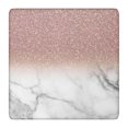 thumbnail image 1 of Pink Glitter White Marble Pattern Square Fitted Tablecloth with Elastic Edge,Square Table Cover,Washable Elastic Table Cover for Home Kitchen Party Decor 36"x36", 1 of 6