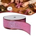 thumbnail image 1 of Pink Glitter Wired Ribbon,Pink with Metallic Edge,Christmas Ribbon for Wreath, ChritmasTree Decoration, Gift Wrapping,Home Decor, 1.5 Inch x 10 Yards, 1 of 7