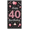 thumbnail image 1 of Pink Glittery 40 Birthday Banner with Balloons Fireworks and Cake Background Backdrop for Birthday Party Photography Props Party Decorations Happy Birthday Celebration Decor, 1 of 6