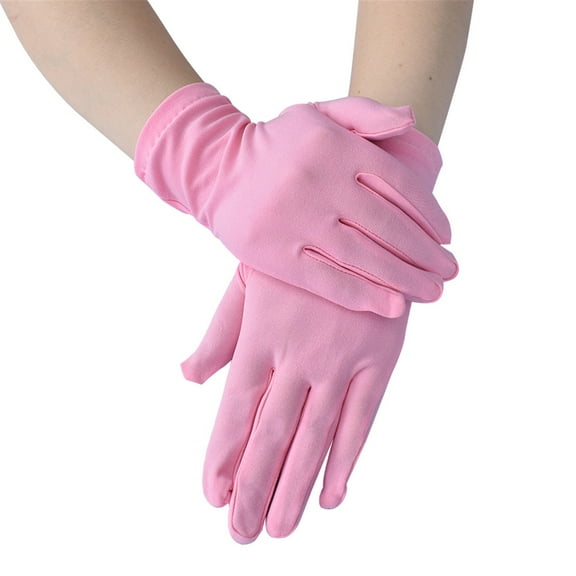 Pink Gloves Solid Gloves Fashion Ceremonial Women Short Dance Color Accessory