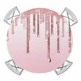 thumbnail image 1 of Pink Glowing Fluid Round Tablecloth for 36-44 Inch Tables, Fitted Table Cover with Elastic Edge, Romantic Modern Droplet Waterproof Outdoor Table Cloth Protector for Patio Garden Dinner Picnic, 1 of 9