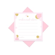 Pink and Gold Advice Cards 25 Pack Wishes for Girls Baby Shower Games Girls - Guest Fill In Congratulations Wedding Graduation Retirement Engagement - 4x4 Size Set - Paper Clever Party