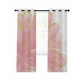 thumbnail image 1 of Pink Gold Blackout Curtains 72 Inches Long for Bedroom,Boho Modern Abstract Minimalist Aesthetic Flower Thermal Insulated Room Darkening Black Out Window Curtain Panels Grommet Drapes for Living Room, 1 of 8