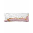 thumbnail image 1 of Pink Gold Marble Body Pillow Cover 20 x 60 Inch Decorative Pillow Cover Modern Abstract Marble Crack Texture Lumbar Pillowcase Seasonal Rectangle Cushion Case for Couch Sofa Bed Living Room, 1 of 7