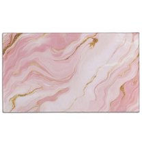 Pink Gold Marble Pattern Door Rugs,Washable Non Slip Door Mats Indoor,Decorative Door Mats,Entry Mat Indoor for Entrance,Bedroom,Kitchen,Bathroom,17"x30"