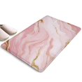 thumbnail image 1 of Pink Gold Marble Pattern Flannel Non Slip Door Rugs,Washable Door Mats Indoor,Decorative Door Mats,Dirt-Resistant and Absorbent Doormat for Entrance,Bedroom,Kitchen,Bathroom,31.5"x17", 1 of 4