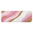 thumbnail image 1 of Pink Gold Marble Pattern Kitchen Rug Mat,Kitchen Runner Rugs Non Skid Washable,Decorative Kitchen Floor Mats for Kitchen,Sink,Laundry,17"x47.2", 1 of 7