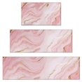 thumbnail image 1 of Pink Gold Marble Pattern Kitchen Rugs Sets Of 3,Kitchen Runner Rugs Non Skid Washable,Decorative Kitchen Floor Mats for Kitchen,Sink,Laundry,17"x30"+ 17"x47" + 17"x59", 1 of 6