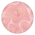 thumbnail image 1 of Pink Gold Marble Pattern Round Fitted Tablecloth with Elastic Edge,Dining Table Cover Waterproof,Outdoor Round Tablecloth for Camping,Dining,Indoor and Outdoor, 1 of 7