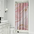thumbnail image 1 of Pink Gold Marble Pattern Shower Curtain 36"x72" ,Bathroom Decorative Shower Curtains Set with 12 Hooks,Modern Waterproof Washable Shower Curtain, 1 of 6